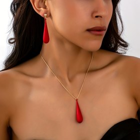 Resim Bir Kolye + Bir Çift Küpe, Sade Metal Tarzı Uzun Düğüm Yaratıcı Günlük Çok Yönlü Moda Kadın Takı Seti, Kadınlar için Takı Seti, Kadınlar için Takı 