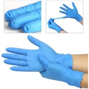 Resim Dolphin Mavi Pudrasız Nitril Muayene Eldiveni (Large) S-20 Paket (Koli) 