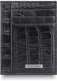 Resim Guard Siyah Croco Large Croco Baskı Deri Kartlık Siayh 