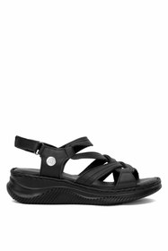 Resim Mammamia D25YS-2265 Kadın Hakiki Deri Dolgu Topuk Sandalet Siyah 