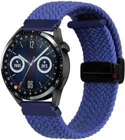 Resim Sneezy Huawei Watch Ultimate Watch Buds İle Uyumlu 22mm FiberLink Manyetik Tokalı Kumaş Örgü Kordon 