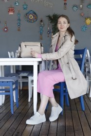 Resim Gönderi(R) Gönderi R Kadın Beyaz Bağcıklı Dolgu Taban Hakiki Deri Sneaker Gdza13424240 Beyaz 