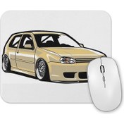 Resim Baskı Dükkanı Stanced Out Golf Mk4 Creme Mouse Pad 