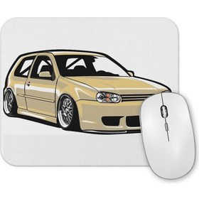 Resim Baskı Dükkanı Stanced Out Golf Mk4 Creme Mouse Pad 