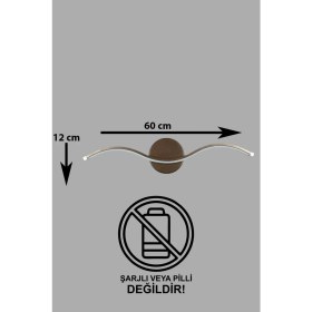 Resim Wave Modern Tasarım Kahverengi Gün Işığı Ledli Banyo - Mutfak - Salon LED Duvar Aplik 