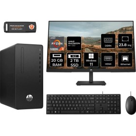 Resim Hp 295 G9 Amd Ryzen 3 5300G 20GB 2tb SSD RX550/4GB 23.8" Fhd Monitör W11H 6D391EA Masaüstü Bilgisayar & Per4 USB Bellek 6D391EAMNT1369 