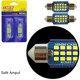 Resim Carub Sofit Ampul 12v-24v 36mm 15 Led Smd Canbus Metal Beyaz 2li Set Br0402243 1 Adet 