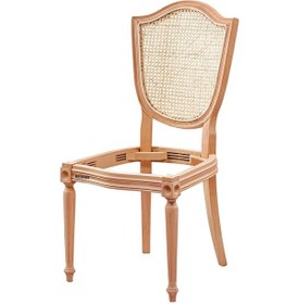 Resim Masifart Hilaris Hasırlı Kupa Tornalı Sandalye Cilasız Ham Ham 