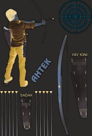Resim Ahtek Doğal Ahşap Ok Yay Seti, Yay + 10 Adet Ok + Yay Kını + Sadak + Hedef 