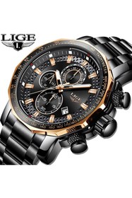 Resim Lige Çelik Siyah Lüks 1. Sınıf Erkek Kol Saati 