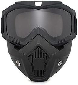 Resim Baceyong Motosiklet gözlüğü, motokros motosiklet gözlüğü, çıkarılabilir gözlük, UV koruması, kayak, bisiklet, jet kaskı, maske 