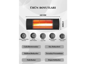 Resim Hottable Supreme 2000 Watt Profesyonel Dış Ortam Isıtıcı 