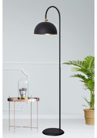 Resim Luzarana Sonart Siyah-Sarı Metal Tasarım Lüx Yerden Aydınlatma Lambader 