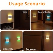 Resim 1 adet Manyetik USB Şarj Edilebilir LED Hareket Sensörlü Işık - 5 Ayarlanabilir Renk Sıcaklıkları, Mutfak Dolabı ve Gardırop Aydınlatması için, Merdivenler, Ev, Çok Odalı Kullanım, Pil ile Çalışan, Duvara Monte, Şık Modern Tasarım 