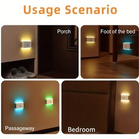 Resim 1 adet Manyetik USB Şarj Edilebilir LED Hareket Sensörlü Işık - 5 Ayarlanabilir Renk Sıcaklıkları, Mutfak Dolabı ve Gardırop Aydınlatması için, Merdivenler, Ev, Çok Odalı Kullanım, Pil ile Çalışan, Duvara Monte, Şık Modern Tasarım 