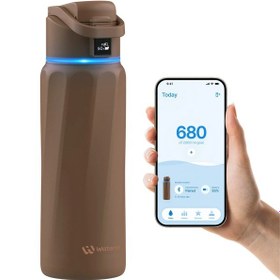 Resim Waterh Boost Akıllı Termos Hidrasyon Takibi Yapan, Yalıtımlı 0,71l / 24oz Akıllı Şişe Kahverengi 