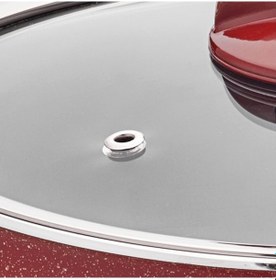 Resim Taç Granit 22 CM Derin Teflon Tencere Taç Yemek Tenceresi Çorba T 