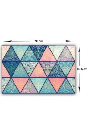 Resim Decorita Renkli Mandala Desenli | Cam Ocak Arkası Koruyucu | 