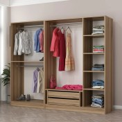Resim Minar Kale 5 Bölmeli 2 Ç Giyinme Dolabı Dore 190CM 