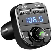 Resim Car X8 Araç Fm Bluetooth Usb Mp3 Sd Kart Çakmaklık Girişli Oto Müzik Çalar Kiti Kablosuz 