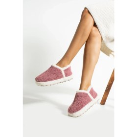 Resim Trios Shoes Kadın Kürklü Kaymaz Taban Peluş Ev Botu Panduf TS1152 