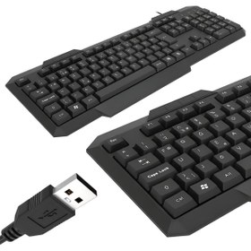 Resim Powermaster Frisby FK-4812FU F-Türkçe Standart USB Kablolu Klavye 