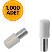 Resim Plastik Başlı Metal Raf Pimi 1000 Adet 