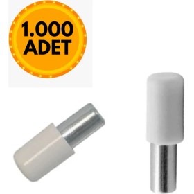 Resim Plastik Başlı Metal Raf Pimi 1000 Adet 
