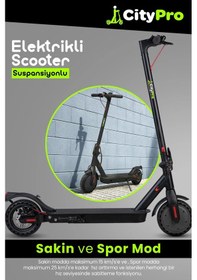 Resim Citypro Süspansiyonlu Çift Şürüş Modlu Katlanabilir Elektrikli Scooter 261786 