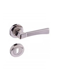 Resim Hira Babil Saten Nikel Rozetli Oda Kapı Kolu 