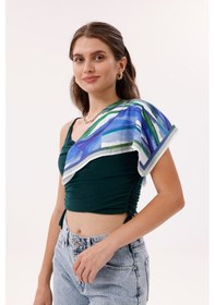 Resim Desenli Fular Bandana Aksesuar Renkli 