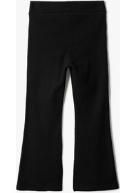 Resim Koton Basic İspanyol Paça Tayt Pantolon Beli Lastikli Ribanalı Siyah 3skg40045ak 3SKG40045AK999 Siyah 