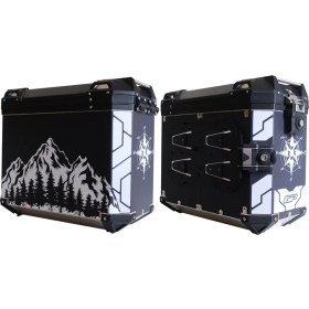 Resim Gp Kompozit DSN04 Universal 40 Lt x 2 Desenli Alüminyum Motosiklet Yan Çanta Seti 