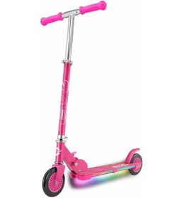 Resim Evo 2 Tekerlekli Flash Işıklı Pembe Scooter 