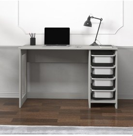 Resim Hero Modern Çalışma Masası - 120 Cm Gri 