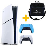Resim Sony Playstation 5 - CFI 2016 Avrupa - 1 TB Slim Cd Edition Konsol - Çift Kol (Mavi) 