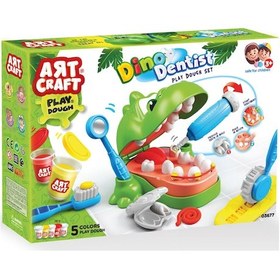 Resim Dinozor Dişçi Art Craft Oyun Hamuru + Kuaför Art Craft Oyun Hamu 