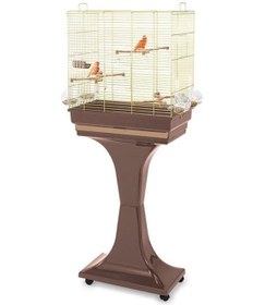 Resim Imac Camılla Ayaklı Kuş Kafesi Kahve/gold 50x30x56/127cm 
