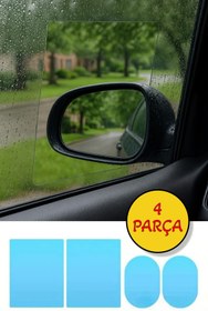 Resim TOYFEST 4 Parça Araç Ayna Yağmur Kaydırıcı Film ve Cam Buğu Önleyici Su Geçirmez Koruyucu Seti 