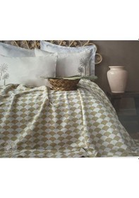 Resim Apricitas Morocco Yatak Örtüsü Pikeli Set Tek Kişilik Adaçayı 