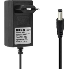 Resim 7.2VOLT 1AMPER 5.5x2.5 Uçlu Yerli Üretim Priz Tipi 