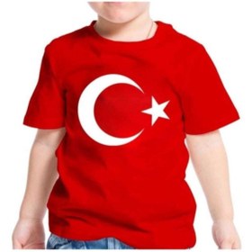 Resim Genel Markalar Ay Yıldızlı Türk Bayraklı Çocuk T-shirt Emka Giyim 