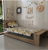 Resim Evbingo İdeal Yavrulu Karyola Tek Kişilik 90x190 Montessori Karyola U30-1 
