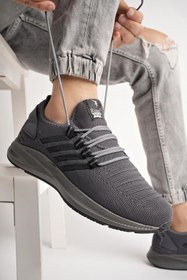 Resim Muggo Couto Garantili Günlük Ortopedik Bağcıklı Çizgili Erkek Sneaker Spor Ayakkabı 