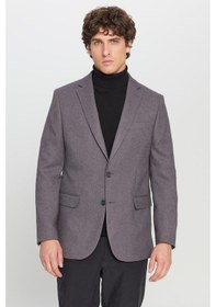Resim AC&Co / Altınyıldız Classics Erkek Antrasıt Slim Fit Dar Kesim Mono Yaka Kapak Cepli Blazer Ceket Antrasıt 