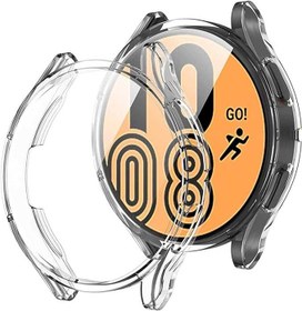 Resim Nanospace Samsung Galaxy Watch FE (40mm) İle Kılıf Tam Koruma Pc Silikon Yumuşak Kasa Ve Ekran Koruması (şeffaf) 
