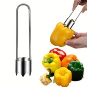 Resim 1/2/3 adet Paslanmaz Çelik Meyve ve Sebze Çekirdek Aracı - Salatalık, Biberiye, Elma, Domates, Jalapeno için Verimli Mutfak Aleti - Dayanıklı, Kullanımı Kolay Çekirdek Çıkarıcı Ev Yemekleri İçin, Çekirdek Çıkarma Aracı | Akışkan Tasarım | Paslanmaz Çelik Araç 