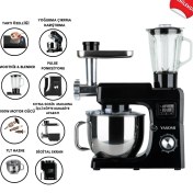 Resim Yasomi Sm 1511BML LED Ekran Tartı Özellikli Kıyma Çekme Aparatlı Blender 7 Litre Stand Mikser Mutfak Şefi 
