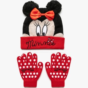 Resim Kız Çocuk Minnie by Koton İşlemeli Bere Seti 