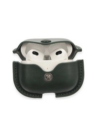 Resim Apple, Uyumlu AirPods 3 3.nesil Çanta Deri Kılıf - Haki Yeşil 